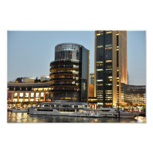 Impression Photo L'architecture de Dubaï la nuit