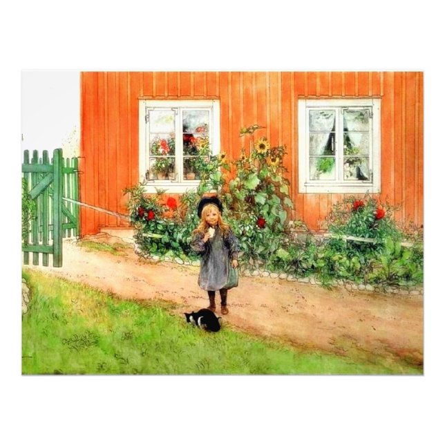 Impression Photo Larsson - Brita avec chat et sandwich (Devant)