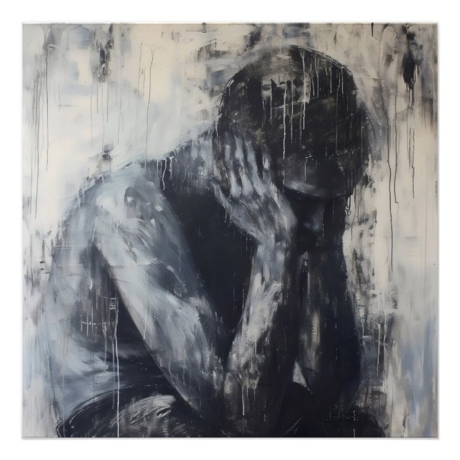 Impression Photo L'art Abstrait triste (Devant)