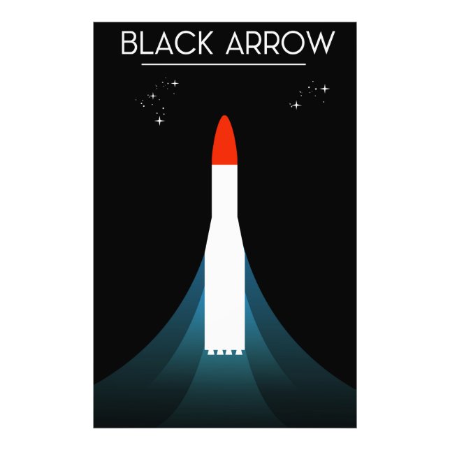 Impression Photo L'Art de l'espace de fusée Black Arrow britannique (Devant)
