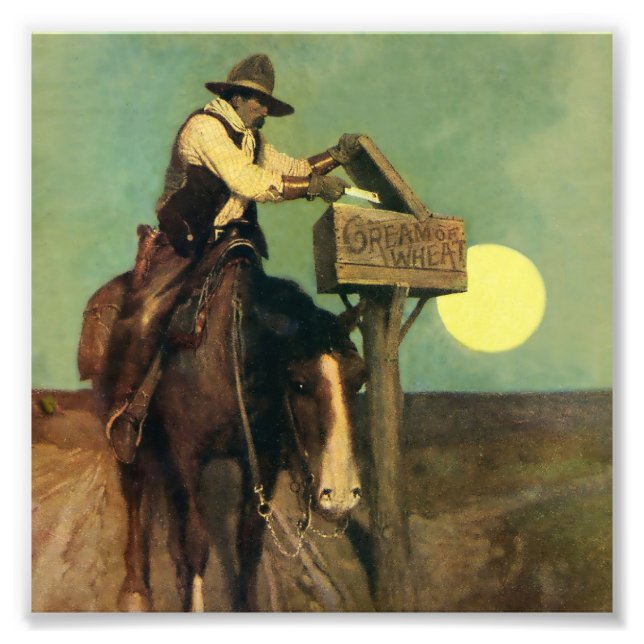 Impression Photo L'art occidental “Rural Delivery” par NC Wyeth (Devant)
