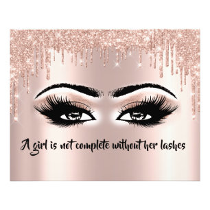 Impression Photo Lashes Extension Maquillage Artiste Brows Rose Dri