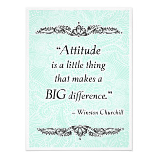 Impression Photo L'attitude est une petite chose - Citation positiv