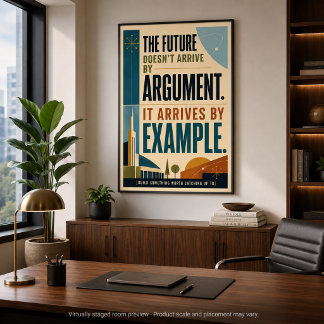 Impression Photo L'avenir arrive par l'exemple Affiche de style MCM