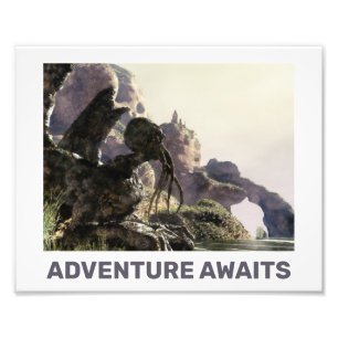 Impression Photo L'aventure attend. Paysage fantastique