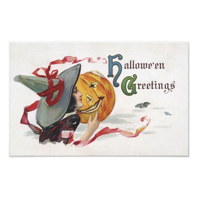 Impression Photo Le baiser de la sorcière : Jack-o'-lantern à Hallo (Devant)