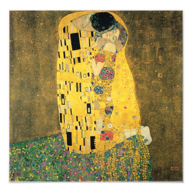 Impression Photo Le baiser - Gustav Klimt (Devant)