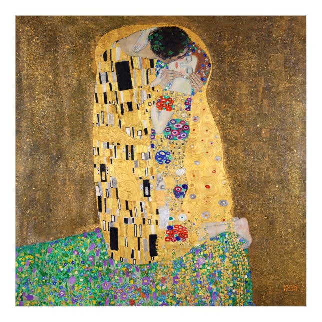 Impression Photo Le Baiser par Gustav Klimt (Devant)