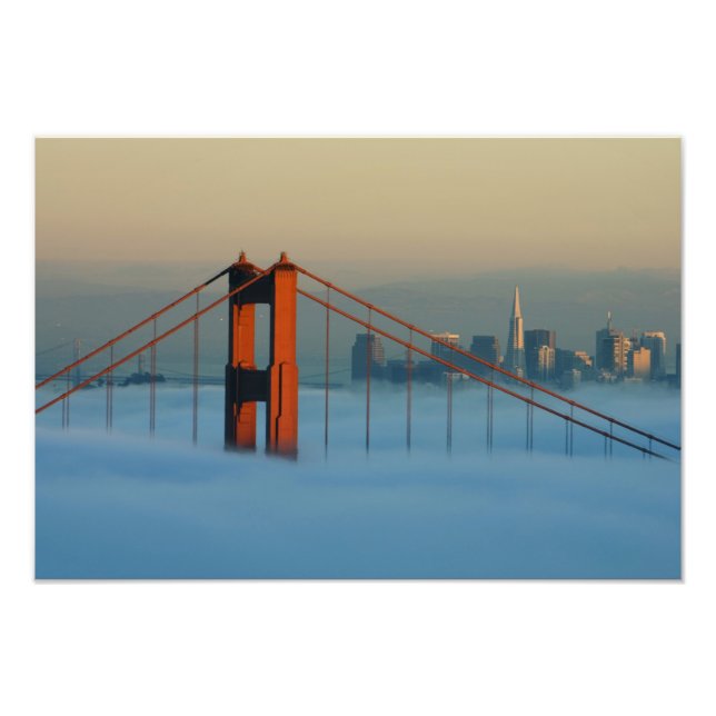 Impression Photo Le brouillard se répand dans la baie de San Franci (Devant)