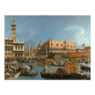 Impression Photo Le Bucintoro Retour au Molo par Canaletto