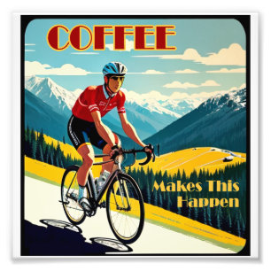 Impression Photo Le Café Fait Que Cela Se Passe En Cyclisme