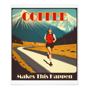 Impression Photo Le café fait que cela se produit en courant