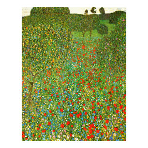 Impression Photo Le célèbre tableau de Gustav Klimt, Mohnfeld (1907