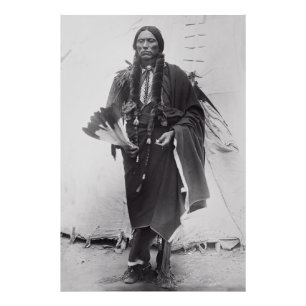 Impression Photo Le chef du guerrier de comanche Quanah Parker c. 1