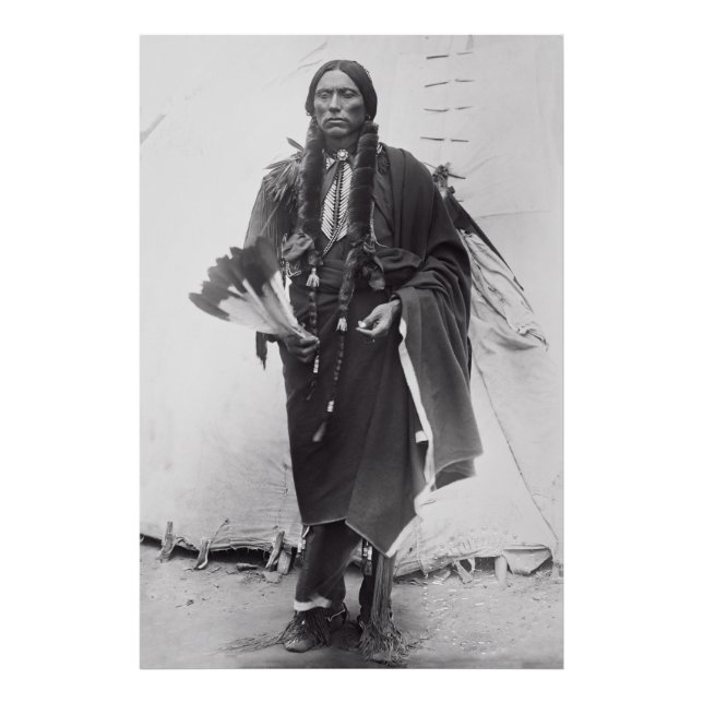 Impression Photo Le chef du guerrier de comanche Quanah Parker c. 1 (Devant)