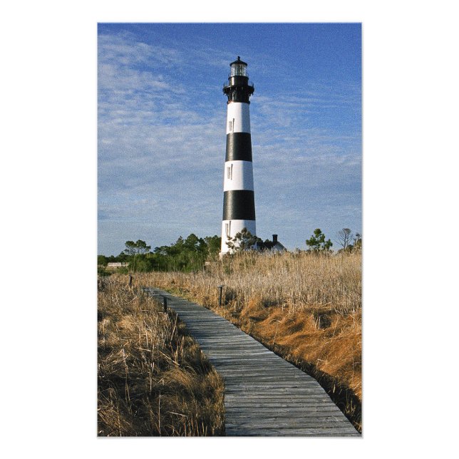 Impression Photo Le chemin vers le phare de l'île de Bodie (Devant)