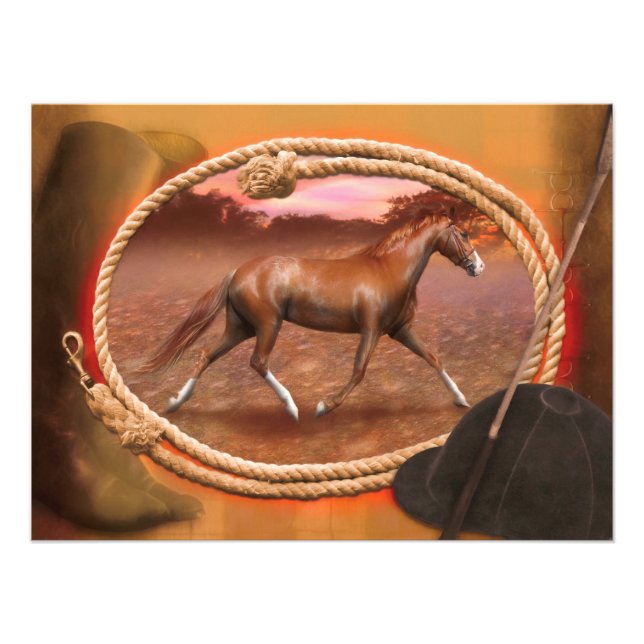 Impression Photo Le Cheval Walker du Tennessee "Le Trotter". (Devant)