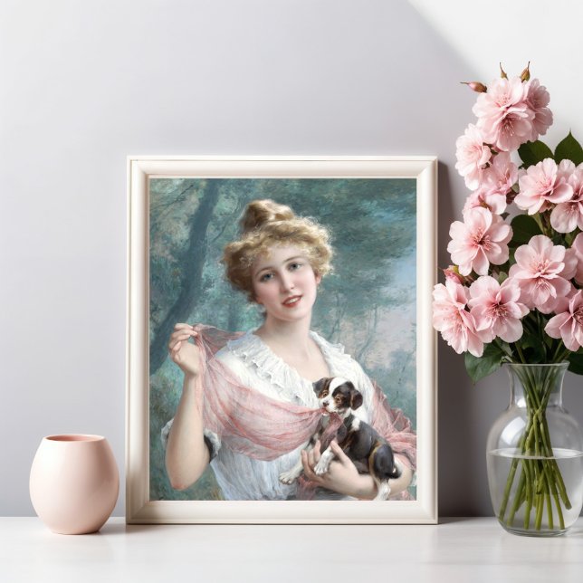 Impression Photo Le chiot espiègle par Emile Vernon (Créateur téléchargé)