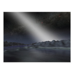 Impression Photo Le ciel nocturne d'une hypothétique planète alien