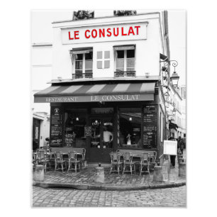 Impression Photo Le Consulat Café Montmartre Paris grand -