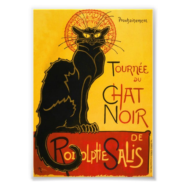 Impression Photo Le Conversation Noir Le Chat Noir Art Nouveau Vint (Devant)