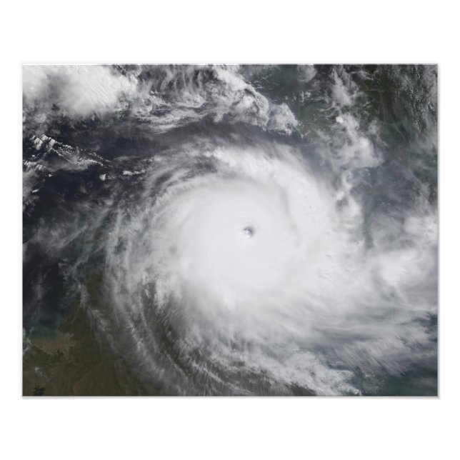 Impression Photo Le cyclone Monica dans l'océan Pacifique Sud (Devant)