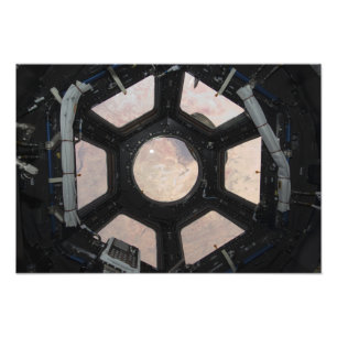 Impression Photo Le désert du Sahara visible par les fenêtres