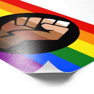Impression Photo Le drapeau de couleur des personnes queer de Slipp