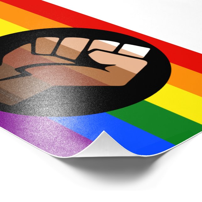 Impression Photo Le drapeau de couleur des personnes queer de Slipp (Coin)
