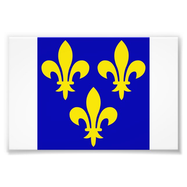 Impression Photo Le drapeau médiéval de France (Devant)