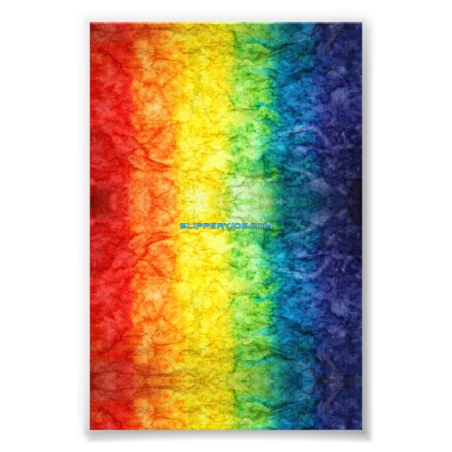 Impression Photo Le drapeau tie-dyé de SlipperyJoe's arc-en-ciel pr (Devant)