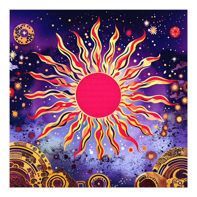 Impression Photo "Le feu de la danse du Cosmos" Le Soleil (Devant)