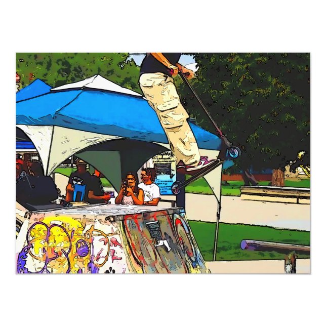 Impression Photo Le Grand Saut - Astuce de Trottinette (Devant)