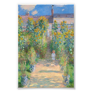Impression Photo Le jardin de l'artiste à Vétheuil par Claude Monet