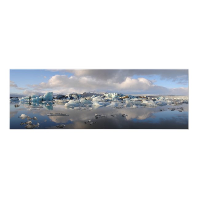 Impression Photo Le lac glacier de Jokulsarlon en Islande (Devant)
