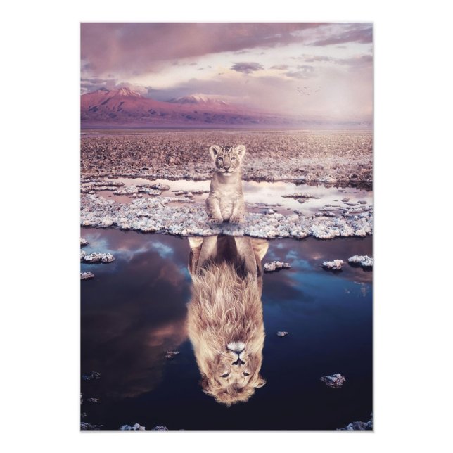 Impression Photo Le Lion Bébé Lion Grandissera (Devant)