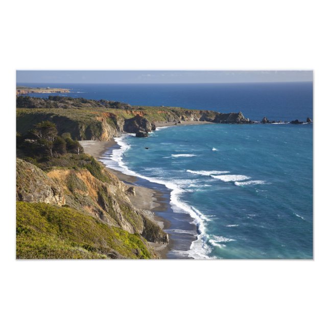 Impression Photo Le littoral du Big Sur en Californie, États-Unis (Devant)