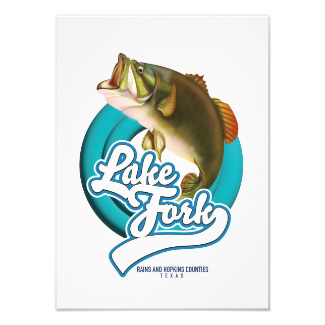 Impression Photo Le logo de Lake Fork Texas Fishing. (Devant)