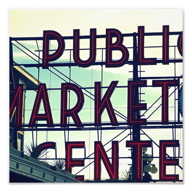Impression Photo Le marché Pike Place de Seattle (Devant)