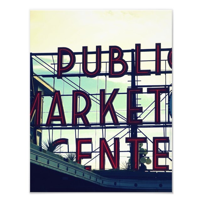 Impression Photo Le marché Pike Place de Seattle (Devant)
