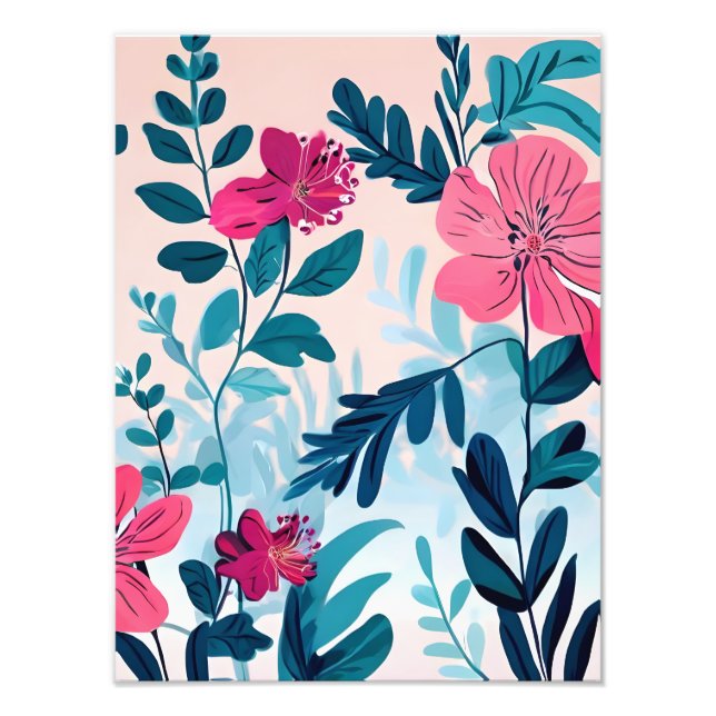 Impression Photo Le paradis floral vibrant (Devant)