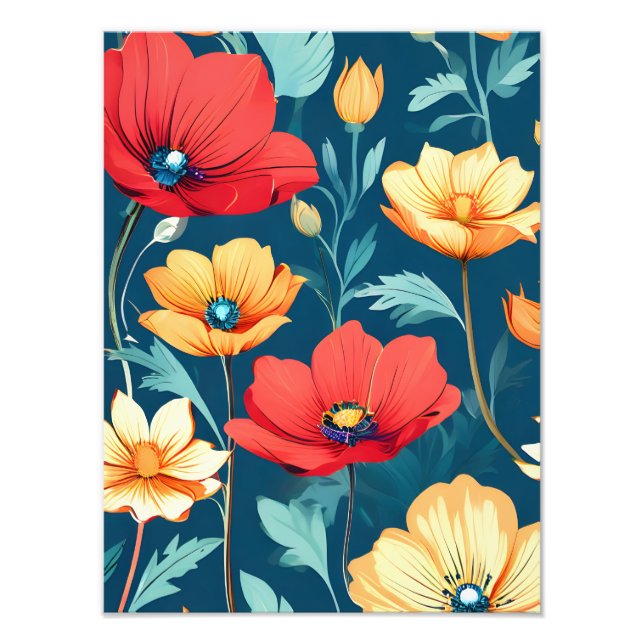 Impression Photo Le paradis floral vibrant (Devant)
