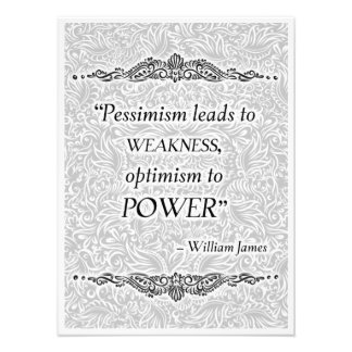 Impression Photo Le pessimisme conduit à la faiblesse - Citation po