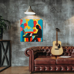 Impression Photo Le Pianiste - Peinture à l'huile originale