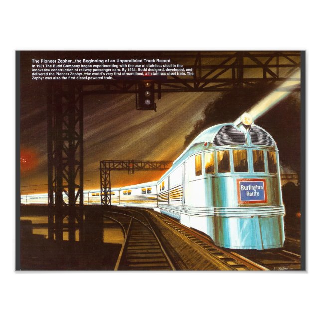 Impression Photo Le Pioneer Zephyr 1934 (Devant)