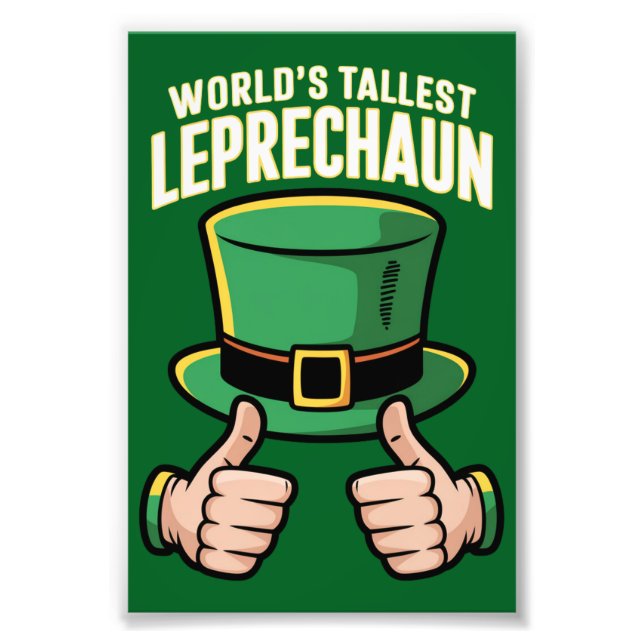 Impression Photo Le plus grand Humour irlandais du monde Leprechaun (Devant)