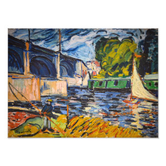 Impression Photo Le pont de Chatou | Maurice de Vlaminck |