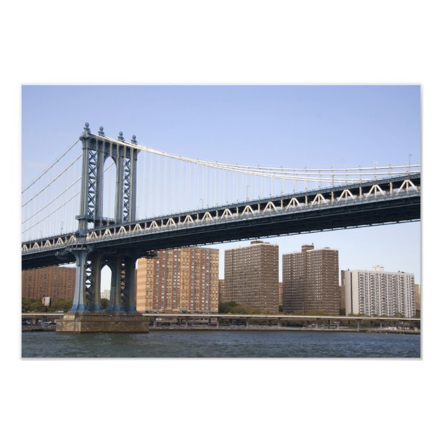Impression Photo Le pont de Manhattan enjambant l'East River (Devant)