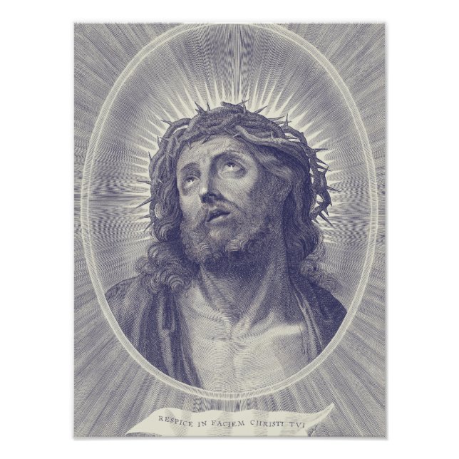Impression Photo Le Saint Visage de Jésus avec Couronne d'Épines Ar (Devant)