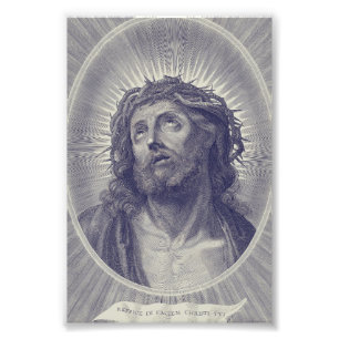 Impression Photo Le Saint Visage de Jésus avec Couronne d'Épines Ar